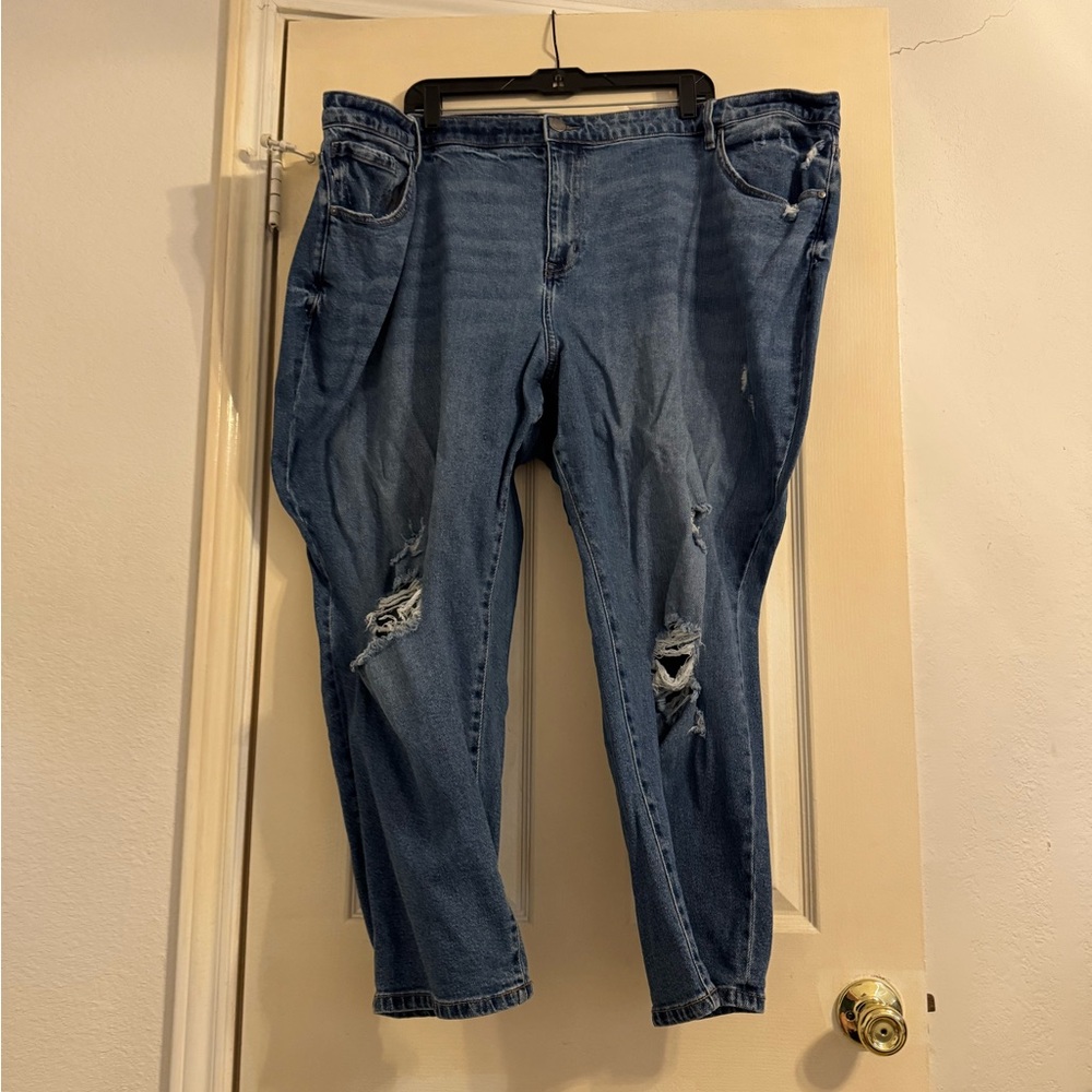 Lane Bryant Boyfriend Distressed Denim Jeans